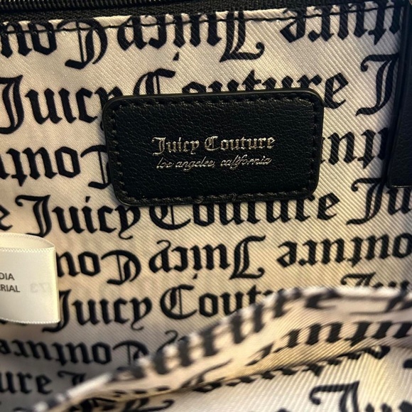 Juicy Couture Flashback Y2K Girly Cute Black Leather & Fur Double Strap Backpack main image 4